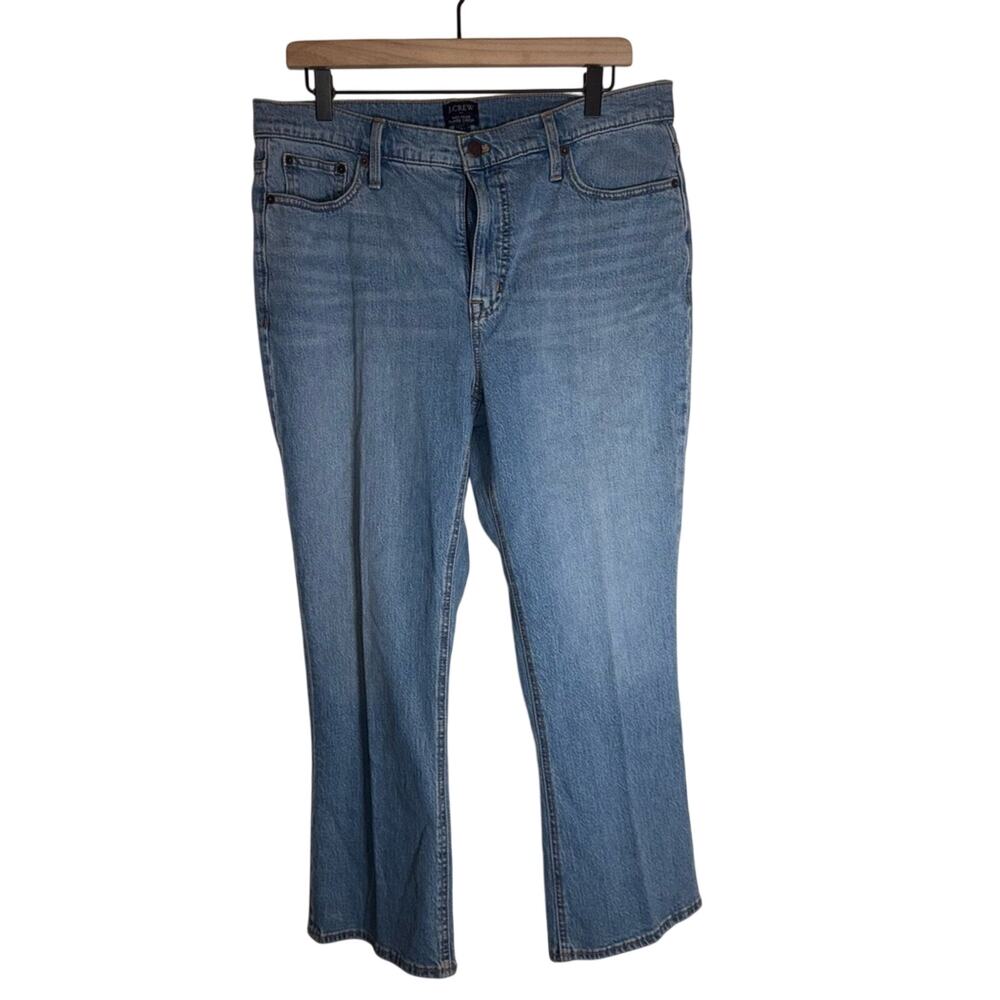 J.CREW Mid rise flare crop classic denim jeans 31